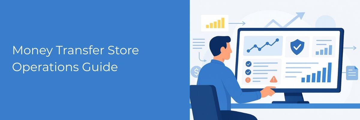 money transfer store guide illustration